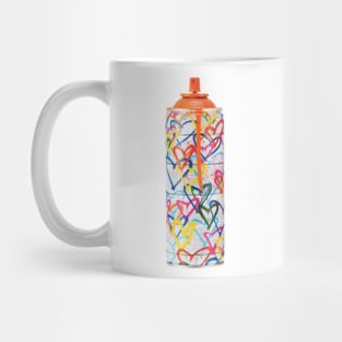 Spraypaint Can with Hearts Mug